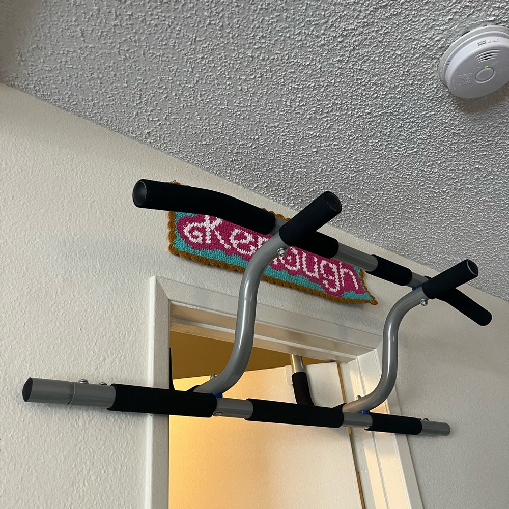 Doorway Pull-Up Bar Black and Silver